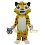 Yellow Baby Leopard Mascot Costume