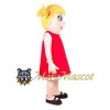 Blonde Girl Mascot Costume
