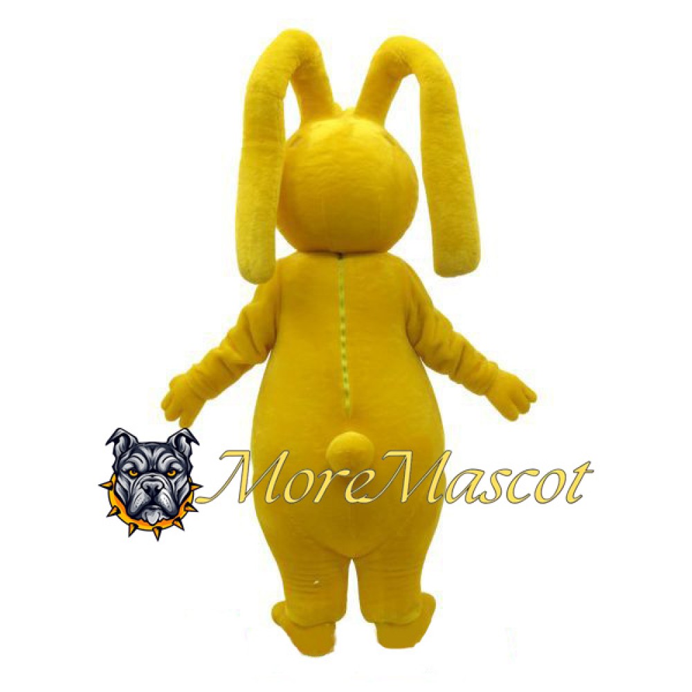 Adult Yellow Rabbit Mascot Costume
