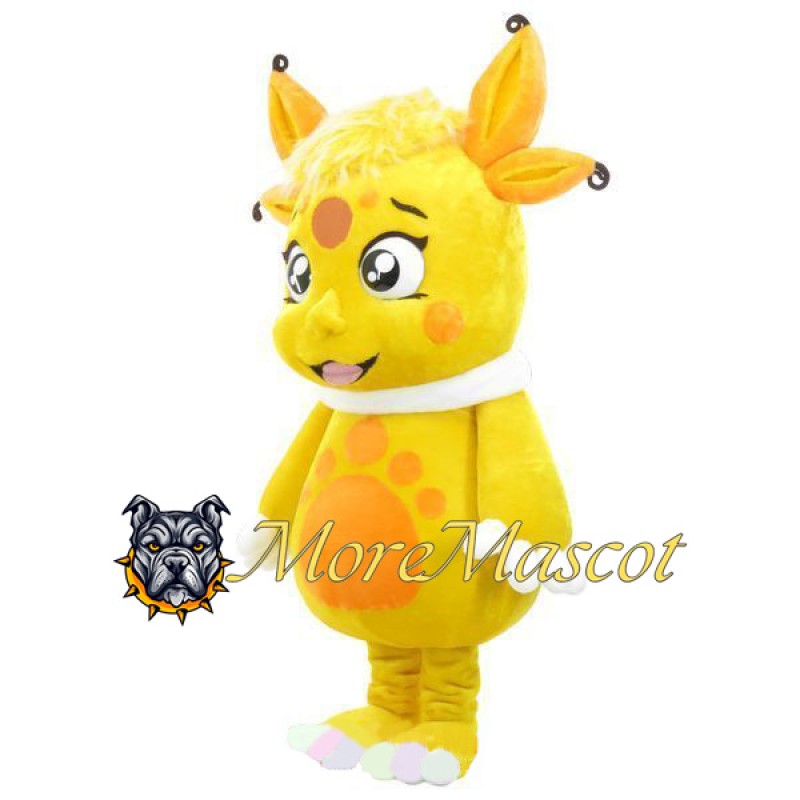 Yellow Moonzy Mascot Costume