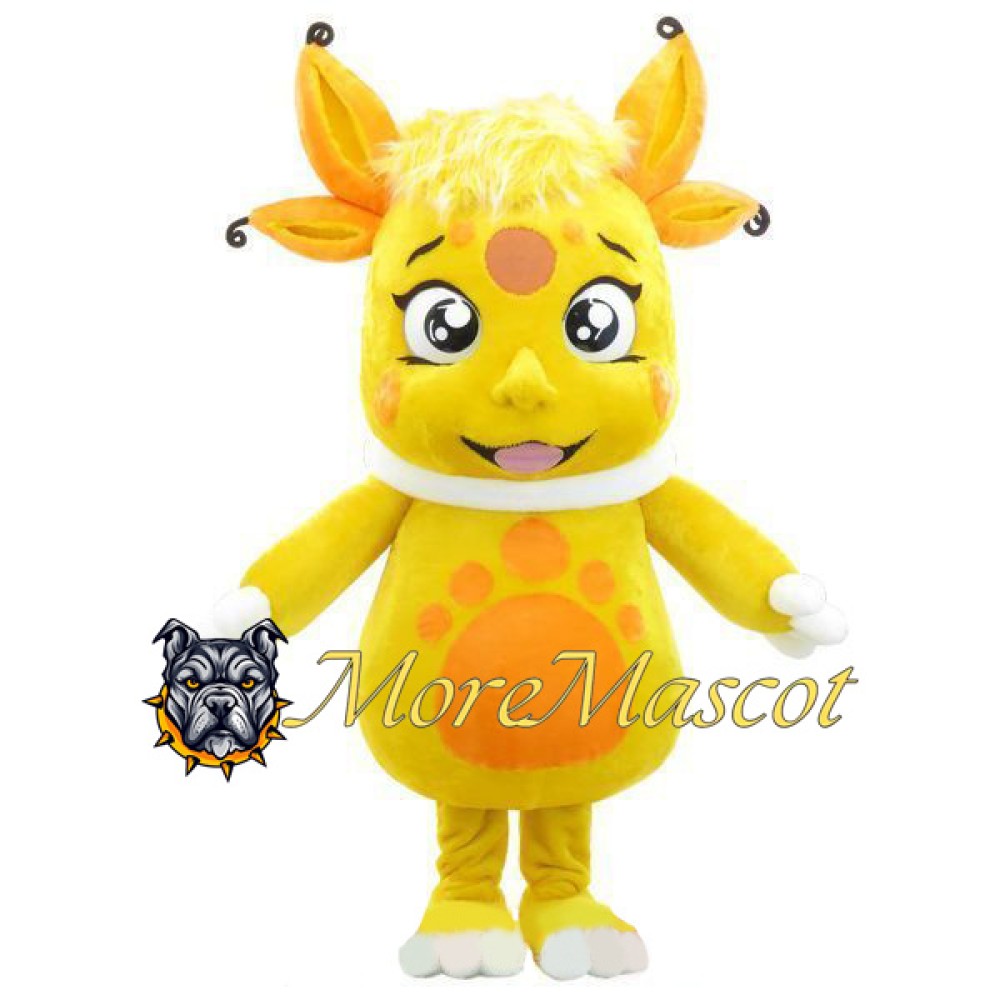 Yellow Moonzy Mascot Costume