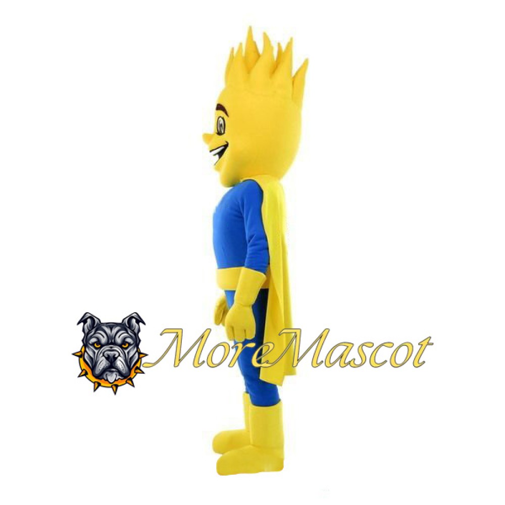 Yellow Flame Superman Mascot Costume