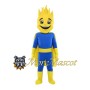Yellow Flame Superman Mascot Costume