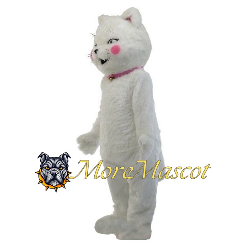 White Cat Mascot Furry Costume