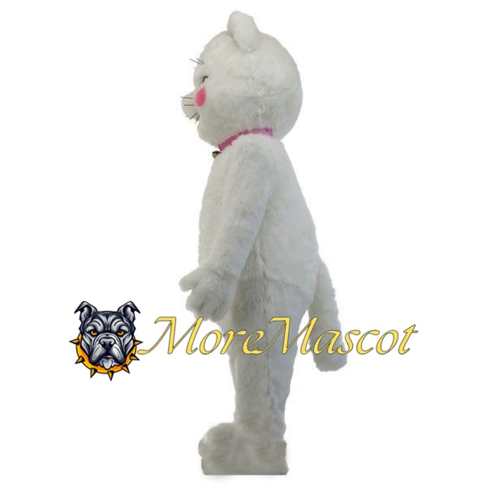 White Cat Mascot Furry Costume