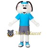Sporty White Dog Mascot Costume