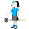 Sporty White Dog Mascot Costume