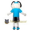 Sporty White Dog Mascot Costume