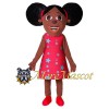 Cute Black Girl Mascot Costume