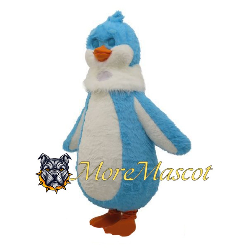 Blue White Penguin Mascot Costume