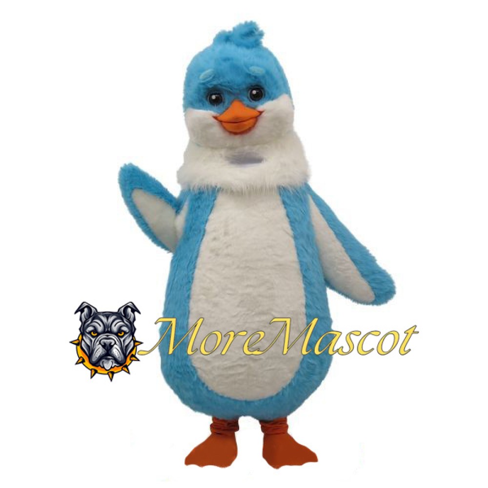 Blue White Penguin Mascot Costume