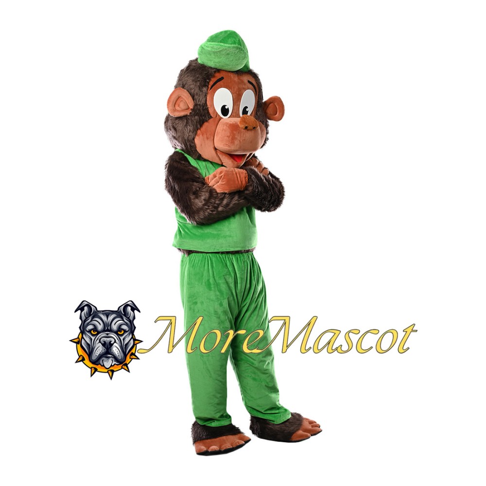 Green Suit Monkey Mascot Costume
