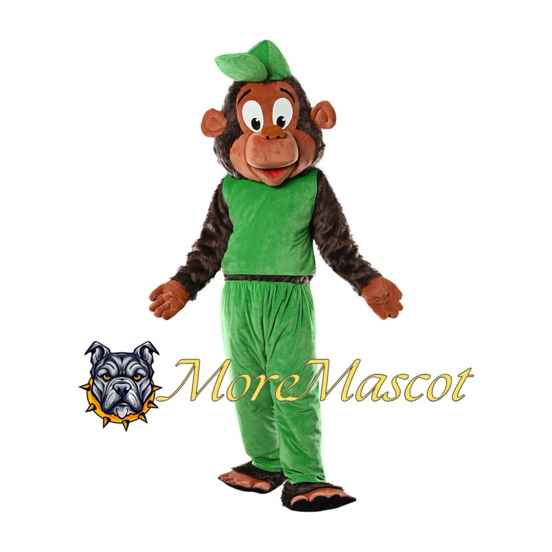 Green Suit Monkey Mascot Costume