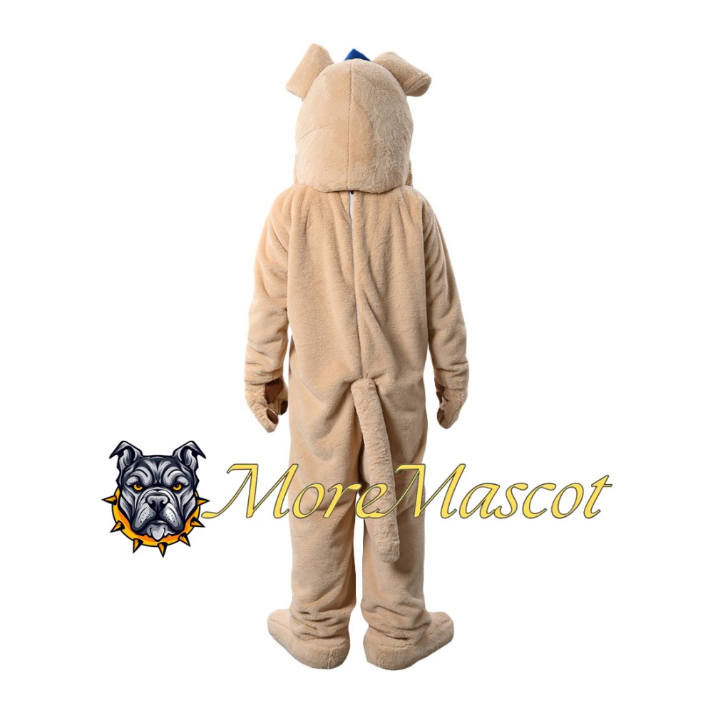 Khaki Bulldog Adult Mascot Costume