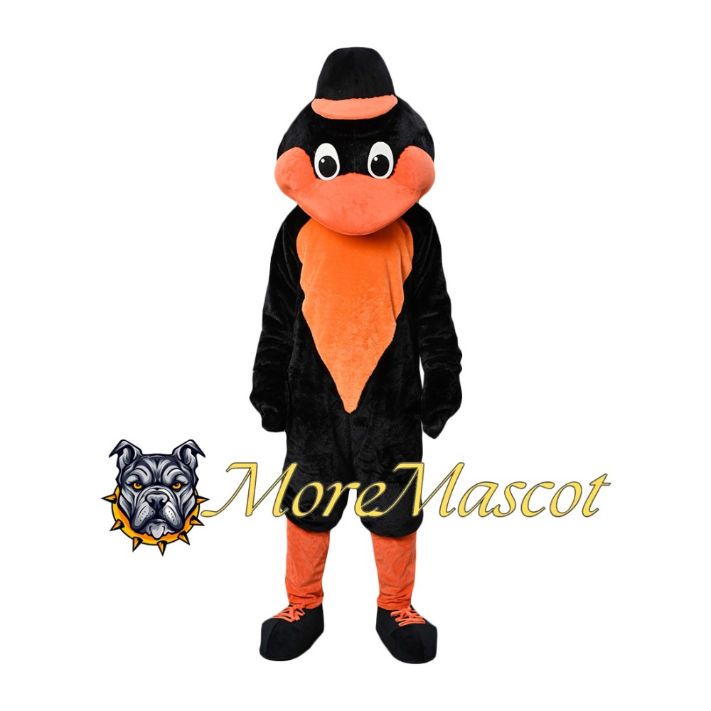 Black Orange Eagle Mascot Costume