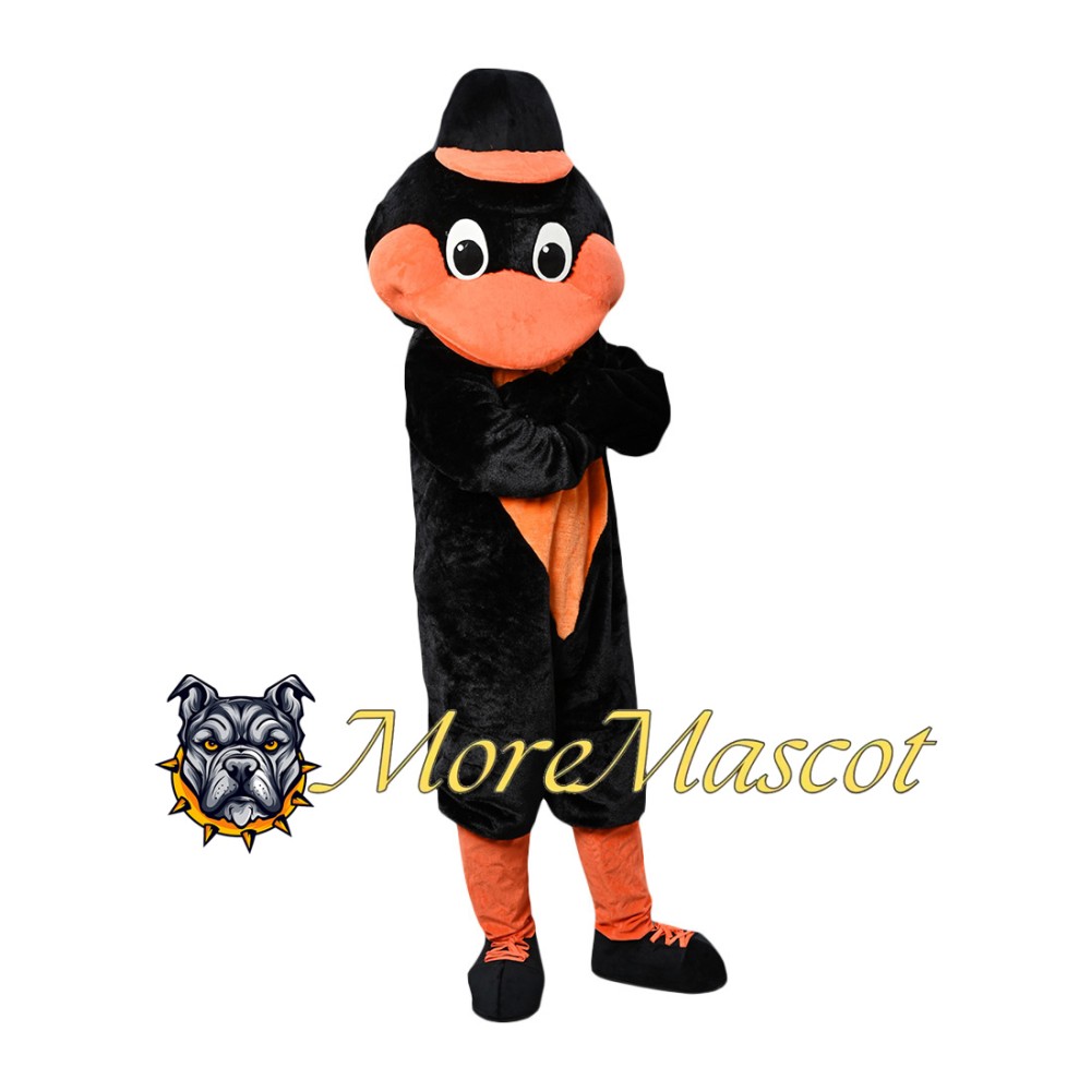 Black Orange Eagle Mascot Costume