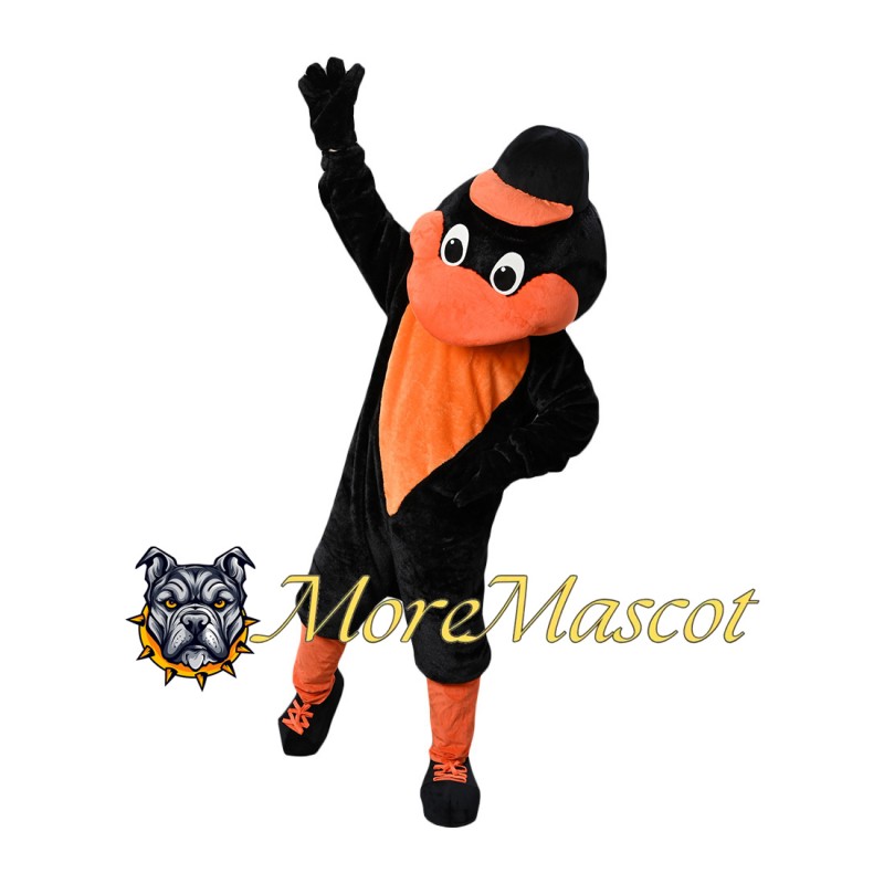 Black Orange Eagle Mascot Costume