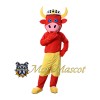 Funny Red Calf Mascot Costume