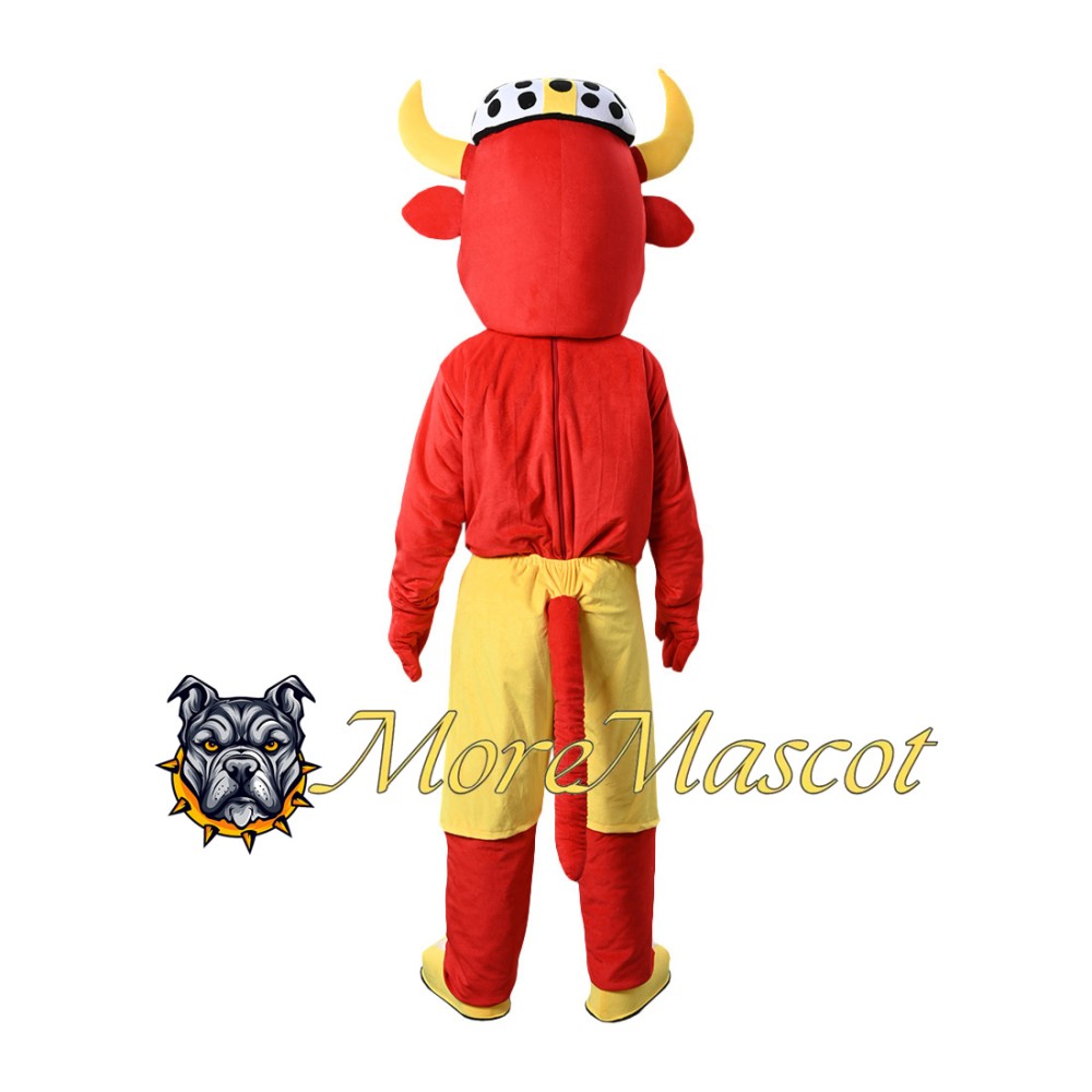 Funny Red Calf Mascot Costume
