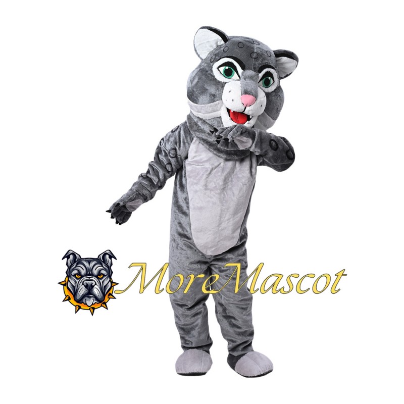 Grey Leopard Mascot Costume