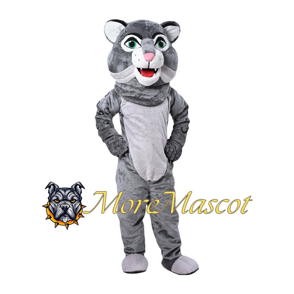 Grey Leopard Mascot Costume