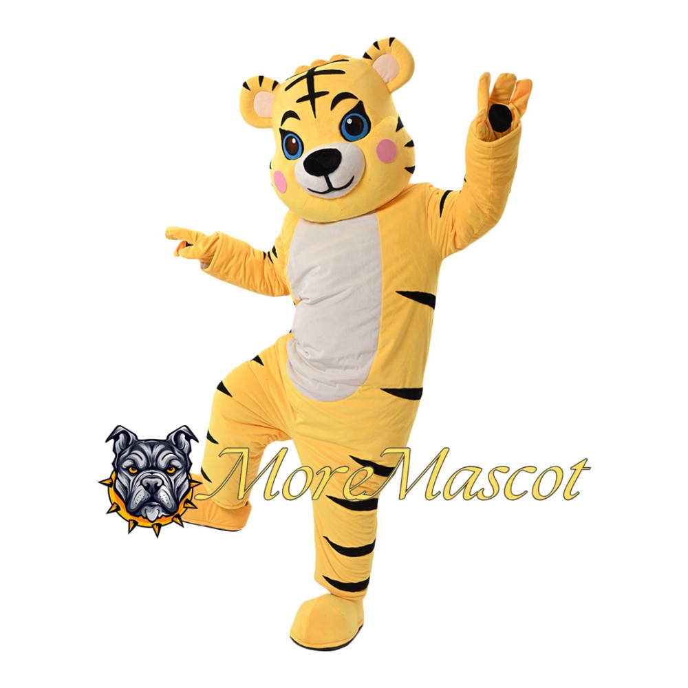 Lovely Yellow Tiger Mascot Costume
