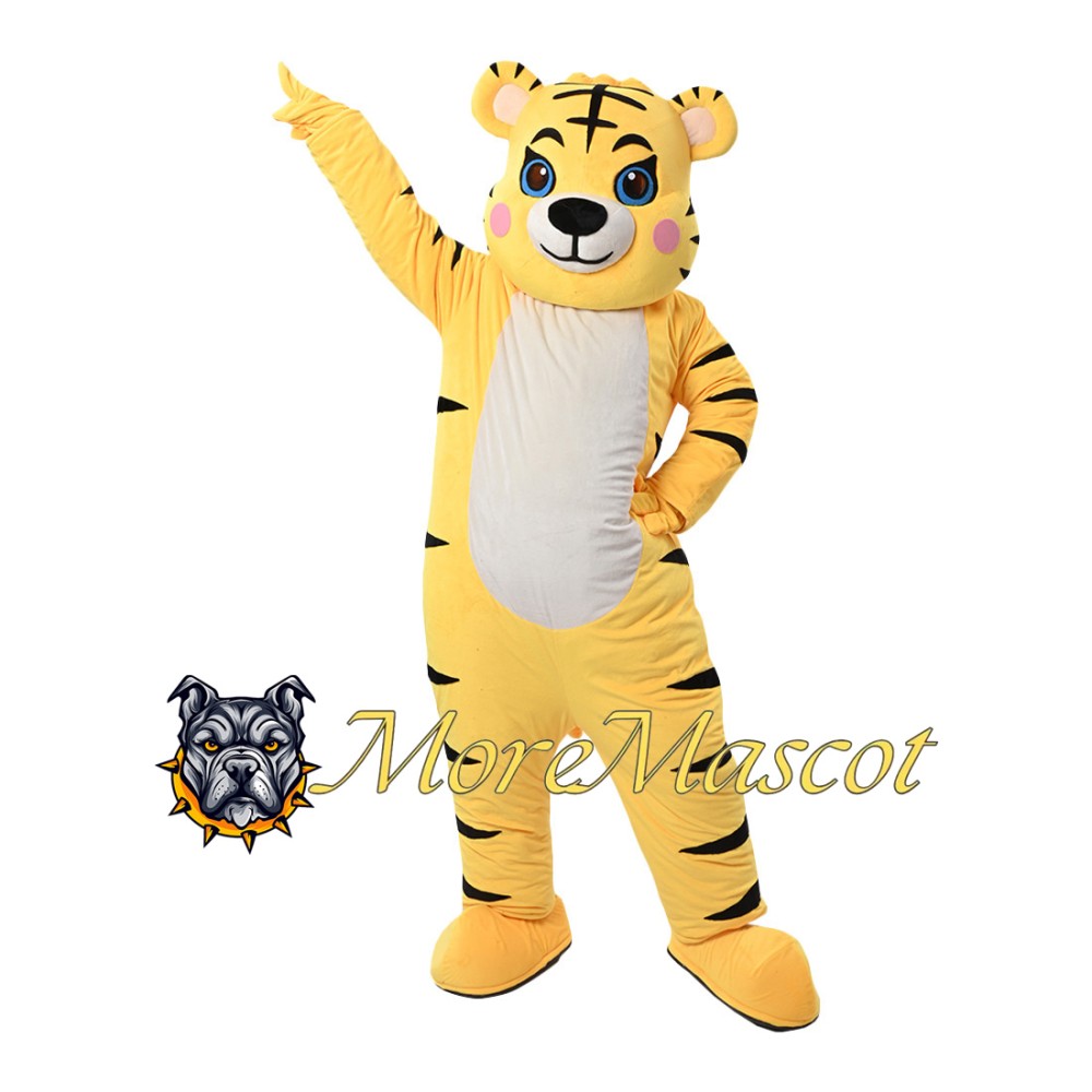Lovely Yellow Tiger Mascot Costume