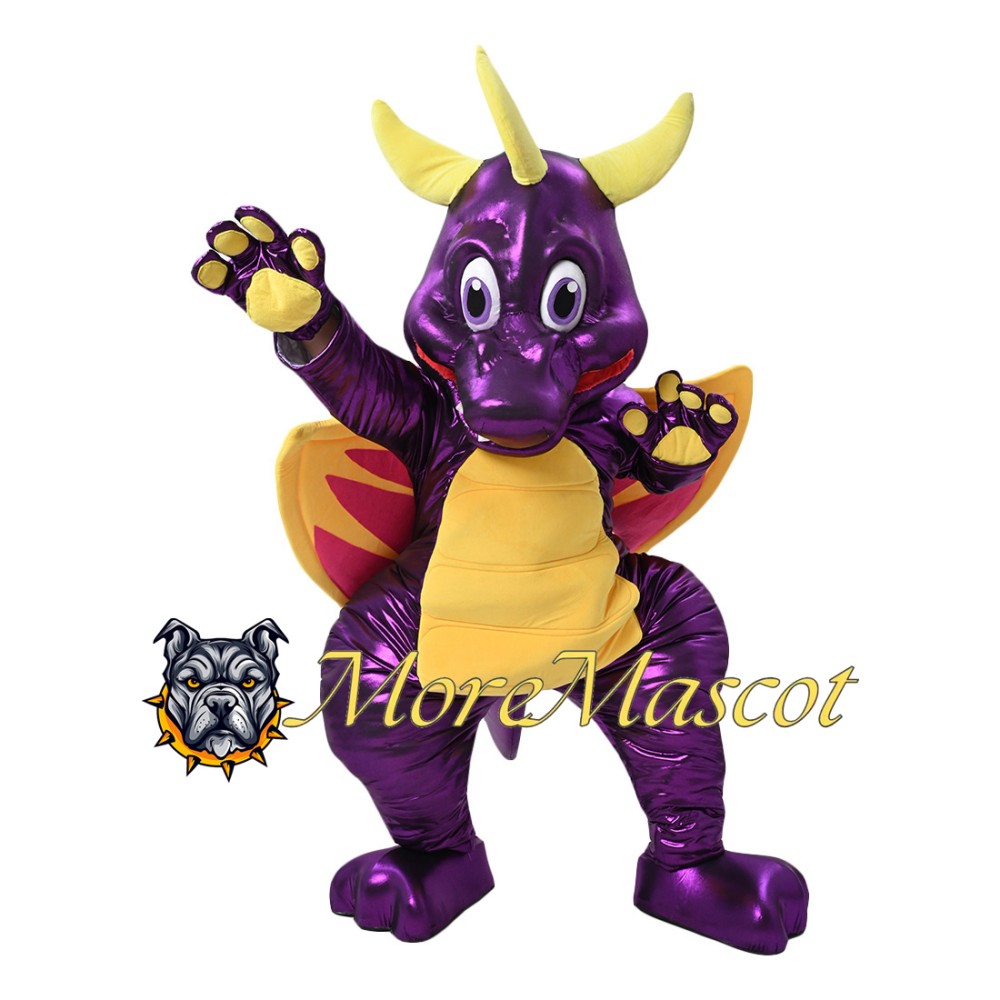 Purple Flying Dragon Mascot Costume