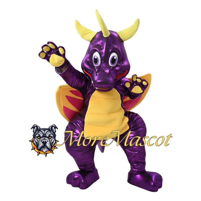 Purple Flying Dragon Mascot Costume