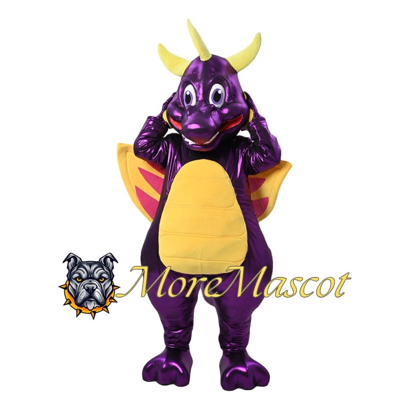 Purple Flying Dragon Mascot Costume