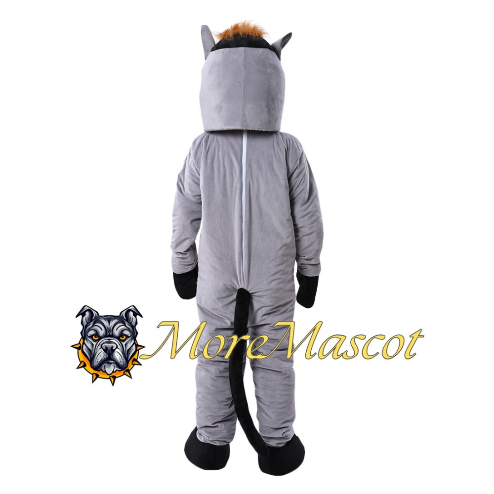 Gray Horse Mascot Costume