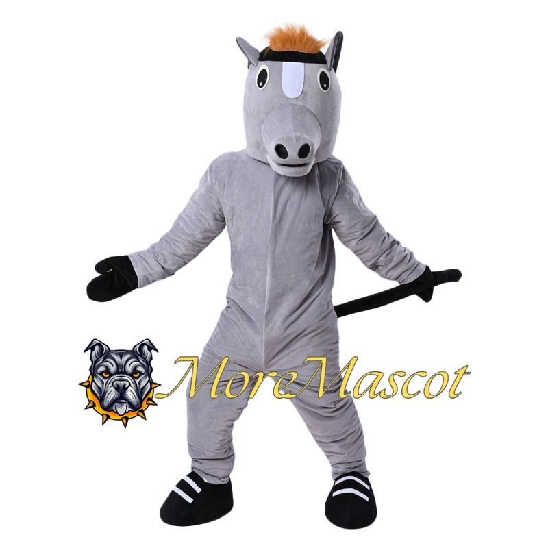 Gray Horse Mascot Costume