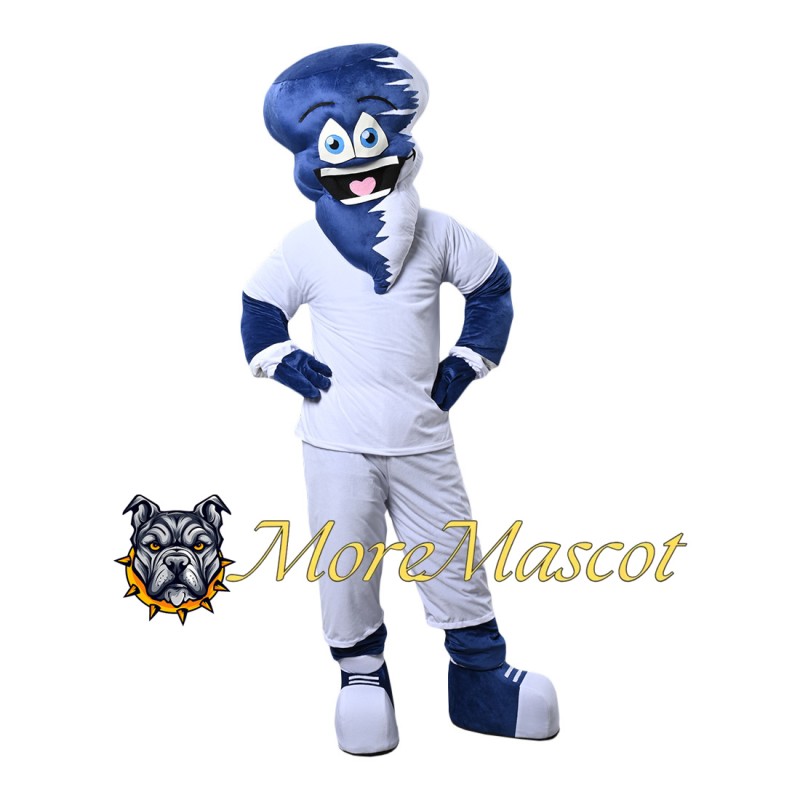 Blue White Storm Mascot Costume