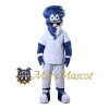 Blue White Storm Mascot Costume
