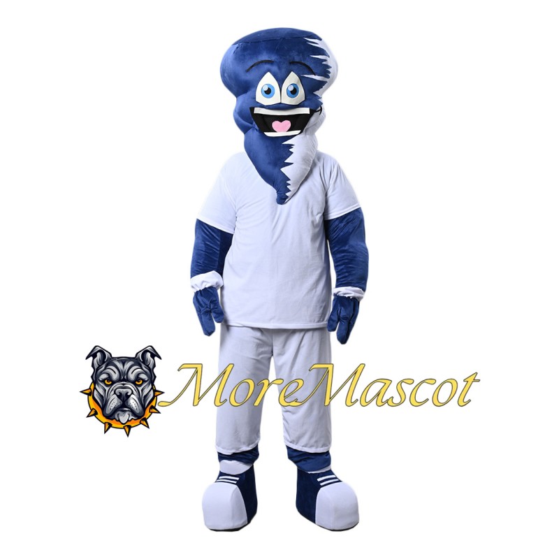 Blue White Storm Mascot Costume