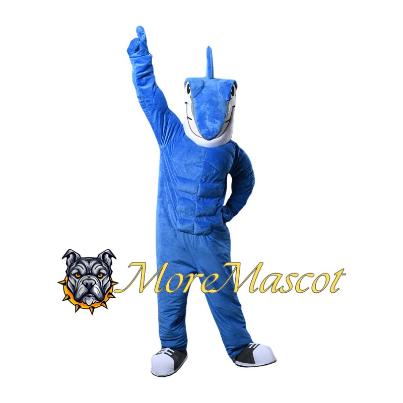 Muscular Shark Mascot Costume