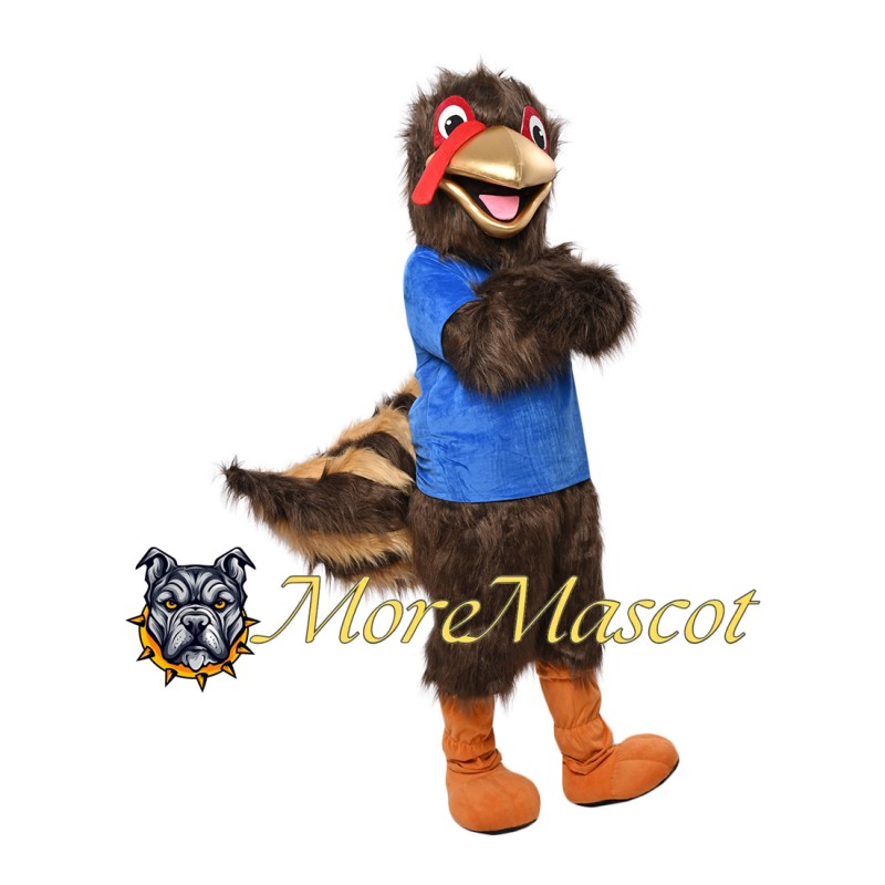 Long Fur Eagle Mascot Costume