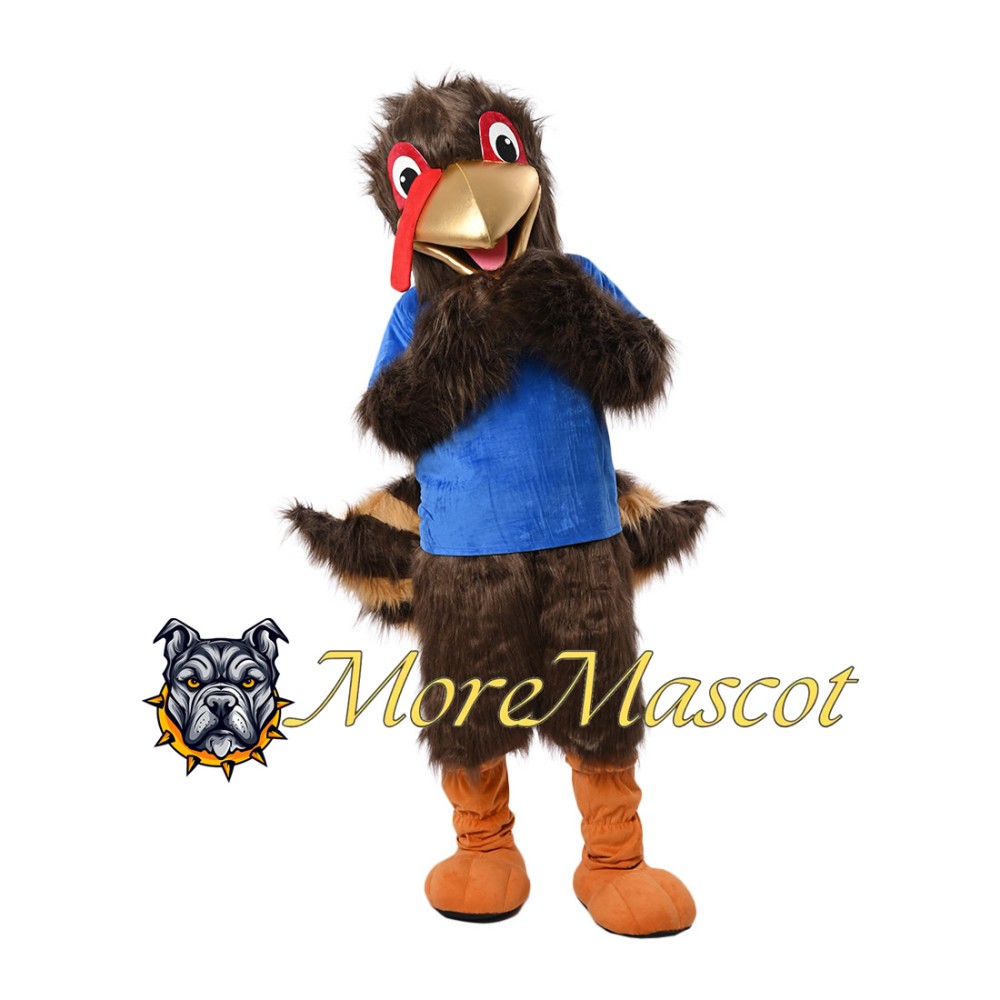 Long Fur Eagle Mascot Costume
