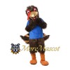 Long Fur Eagle Mascot Costume