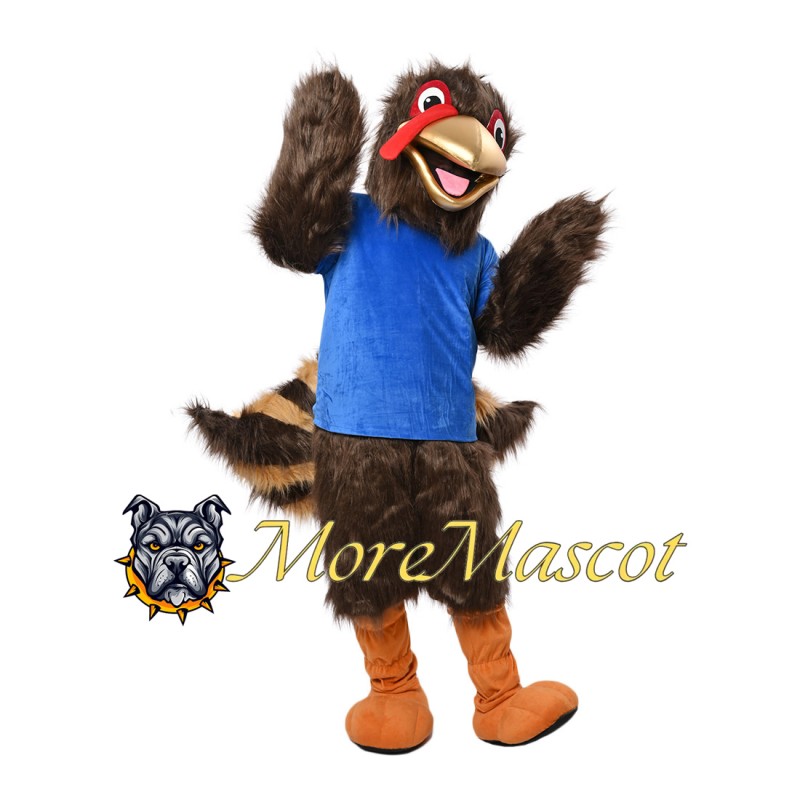 Long Fur Eagle Mascot Costume
