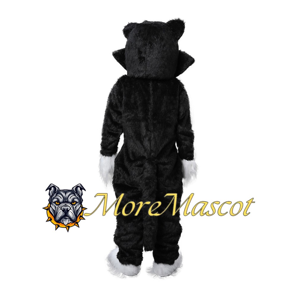 Black White Cat Mascot Costume