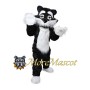Black White Cat Mascot Costume