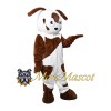 Brown White Dog Mascot Costume