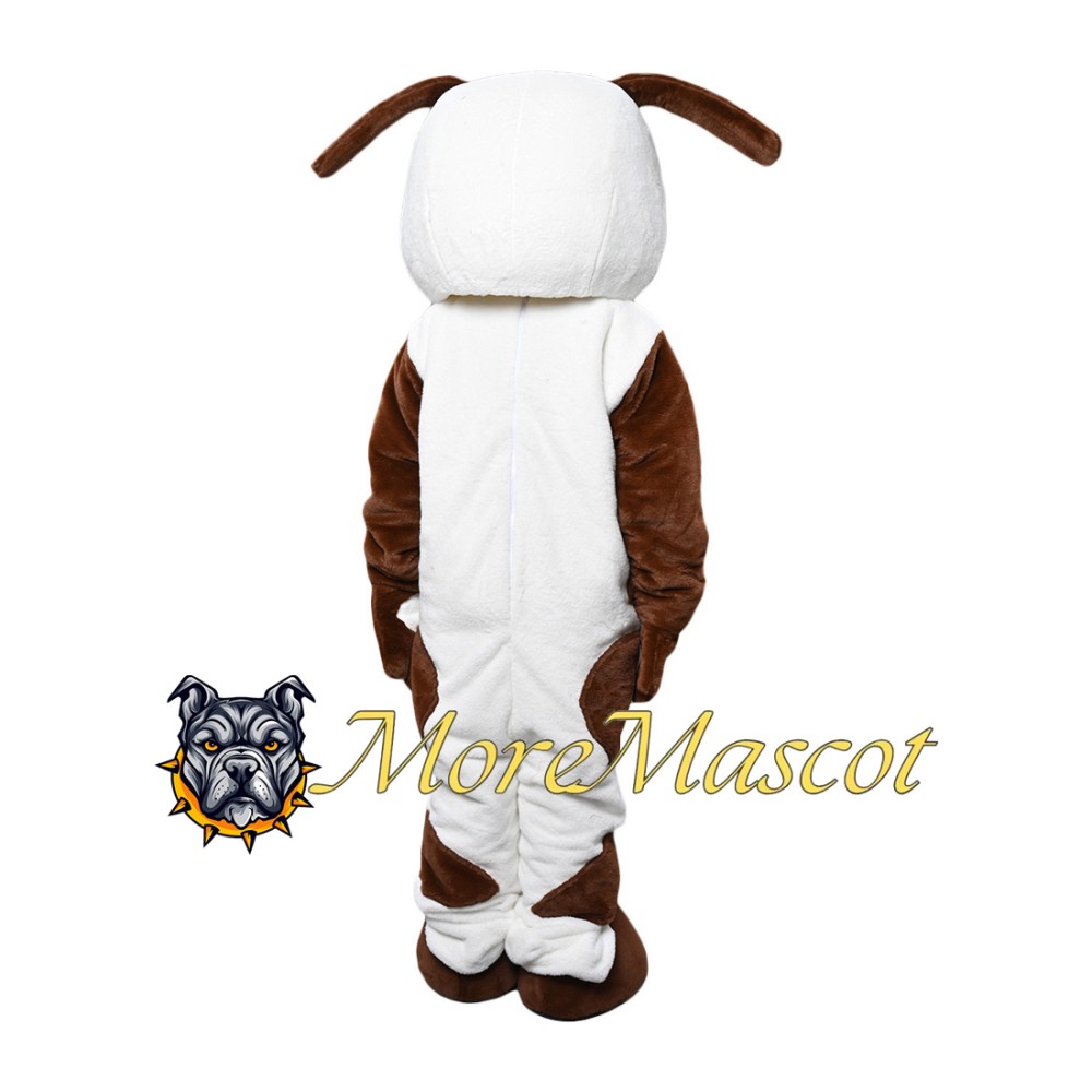 Brown White Dog Mascot Costume