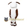 Brown White Dog Mascot Costume
