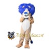 Lion With Blue Hair Mascot Costume