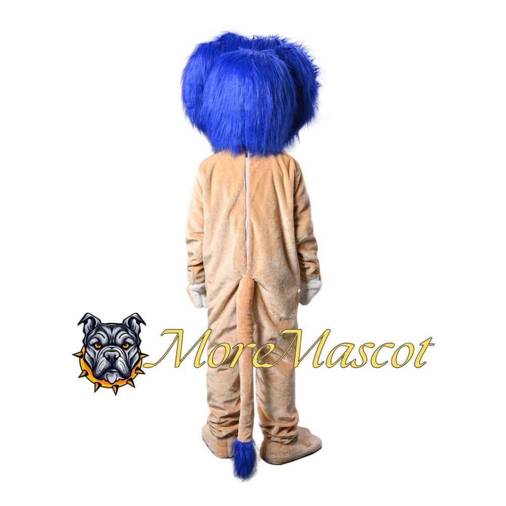 Lion With Blue Hair Mascot Costume