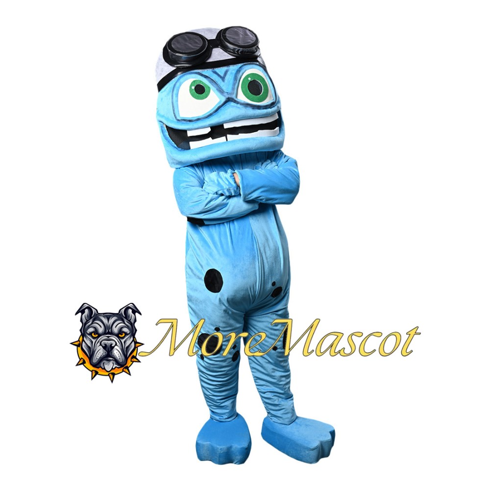 Blue Frog Mascot Costume