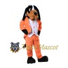 Orange Suit Dog Mascot Costume