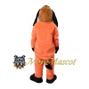 Orange Suit Dog Mascot Costume